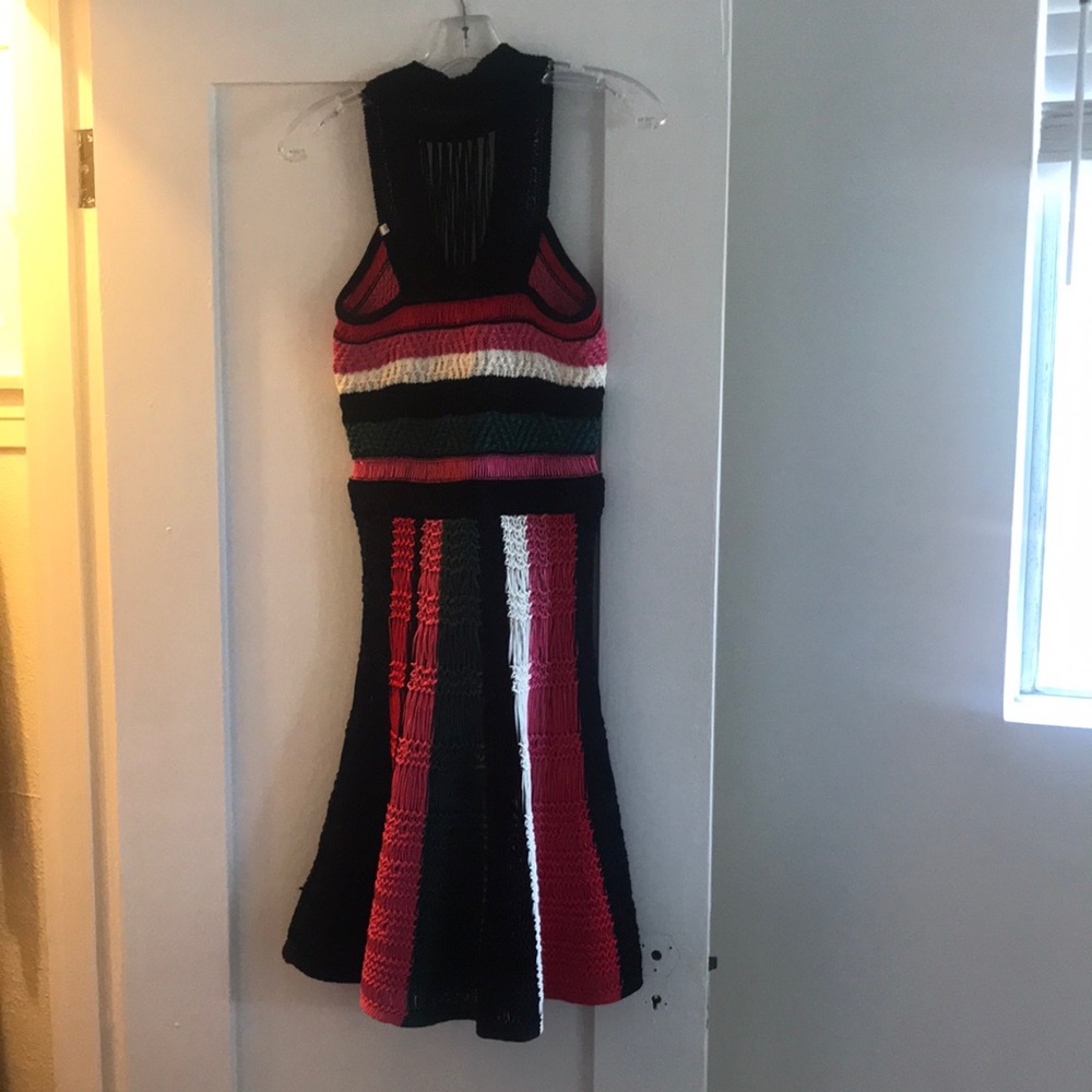 Missoni (Valentino) Multicolor Striped Knit Midi Dress